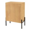 HELENA Sideboard with 1 Glass Door - Green Pine Frame and Black Metal