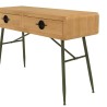 Console HELENA en pin naturel et métal vert