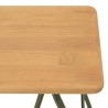 HELENA Console Table - Pine Top & Green Metal Trestle Legs