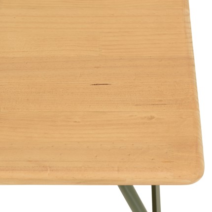 Table basse HELENA en pin et métal vert