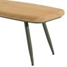 Table basse HELENA en pin et métal vert