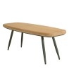 Table basse HELENA en pin et métal vert