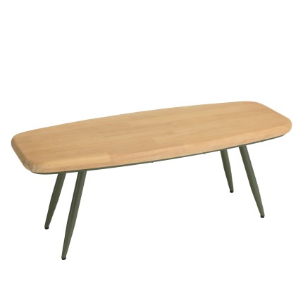 Table basse HELENA en pin et métal vert
