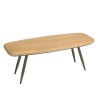 Table basse HELENA en pin et métal vert