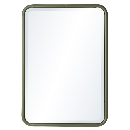 HELENA - Rectangular Mirror with Rounded Corners in Green Metal