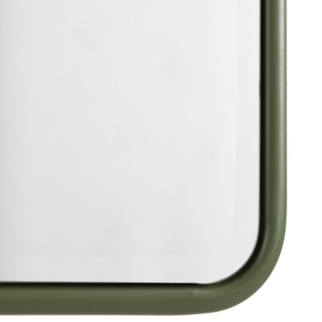 HELENA - Rectangular Mirror with Rounded Corners in Green Metal