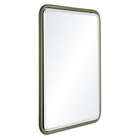 HELENA - Rectangular Mirror with Rounded Corners in Green Metal