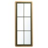 HELENA - Rectangular Glass Roof Style Mirror in Pine and Green Metal