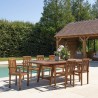 Salon de jardin en teck huilé MAEVA 8/10 personnes