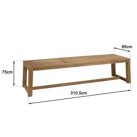VALERIA - Set no. 2 Recycled Teak Garden Furniture Set for 8 People