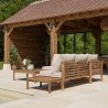 VICTOIRE 5-Seater Garden Furniture Set in Oiled Acacia