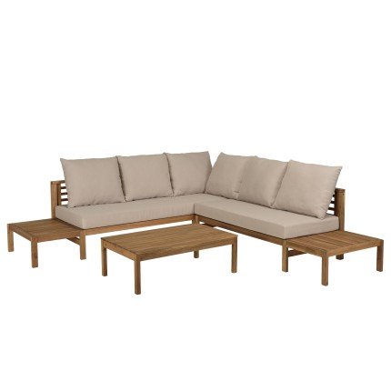 VICTOIRE 5-Seater Garden Furniture Set in Oiled Acacia