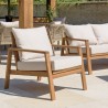 VICTOIRE - BONIFACIO 5-Seater Garden Furniture Set in Oiled Acacia