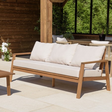 VICK- BONIFACIO 5-Seater Garden Furniture Set in Oiled Acacia