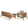 VICTOIRE - BONIFACIO 5-Seater Garden Furniture Set in Oiled Acacia