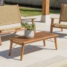 Salon de jardin VICTOIRE - Acacia huilé et rotin synthétique
