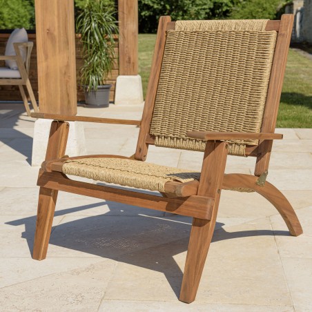 VICTOIRE 4-Seater Garden Furniture Set - Acacia & Rattan