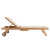 HARRIS - Beige textilene sun lounger