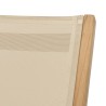 HARRIS - Beige textilene sun lounger