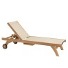 HARRIS - Beige textilene sun lounger