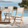 HARRIS - Lot de 2 chaises pliantes textilène couleur beige
