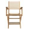 HARRIS - Set of 2 beige textilene folding armchairs