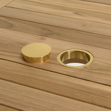 HARRIS - Lot No. 157 Teak and textilene garden furniture for 8/10 people