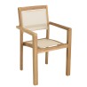 Teak and textilene garden set for 8/10 people