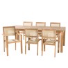Teak and textilene garden set for 8–10 people