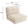 ANGELE - 1-seater convertible armchair in ecru fabric