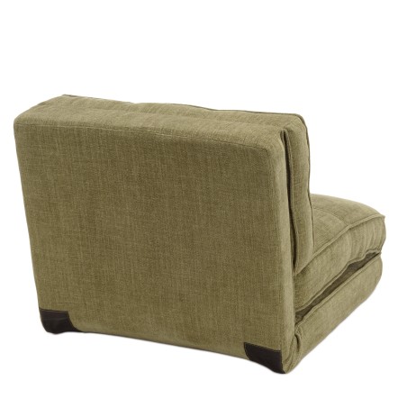 ANGELE - Chauffeuse convertible 1 place en tissu couleur vert