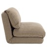 ANGELE - Chauffeuse 1 place multi-position en tissu couleur taupe