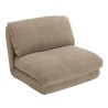 ANGELE - Chauffeuse 1 place multi-position en tissu couleur taupe