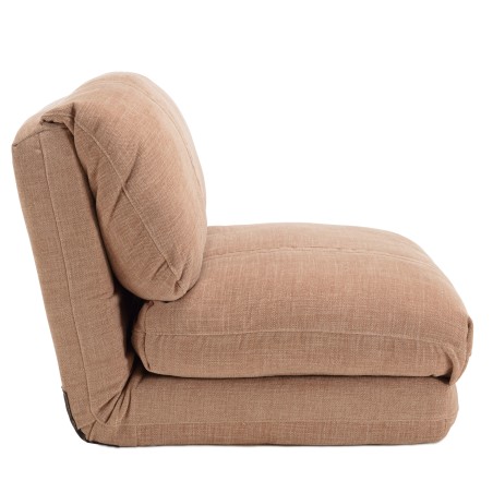 ANGELE - Chauffeuse 1 place multi-position en tissu couleur vieux rose