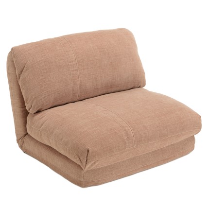 ANGELE - 1-seater multi-position armchair in old pink fabric