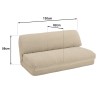 ANGELE - 2-seater convertible armchair in beige fabric