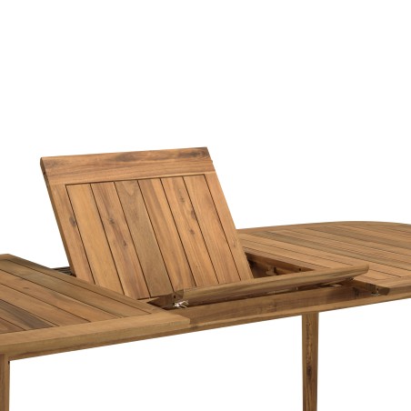 VICK - Table de jardin extensible en acacia huilé 180/240x110cm