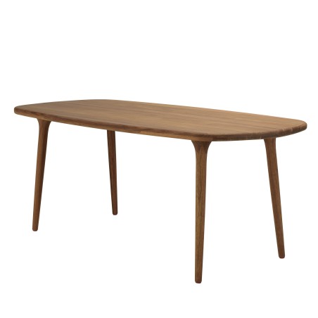 VICK - Table de jardin en bois d'Angélique huilé 200x90cm