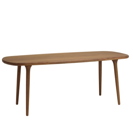 VICK - Garden table in oiled Angelica wood 200x90cm