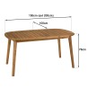 VICK - Extendable garden table in oiled acacia 150/200x100cm