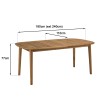 VICK - Table de jardin extensible en acacia huilé 180/240x110cm