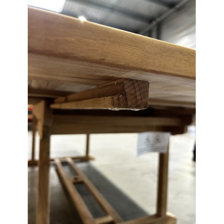 SECONDE MAIN - Table de jardin en bois Teck - 10/12 pers