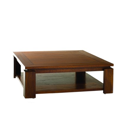 Table basse carrée LORINE en bois Mindi 90x90cm