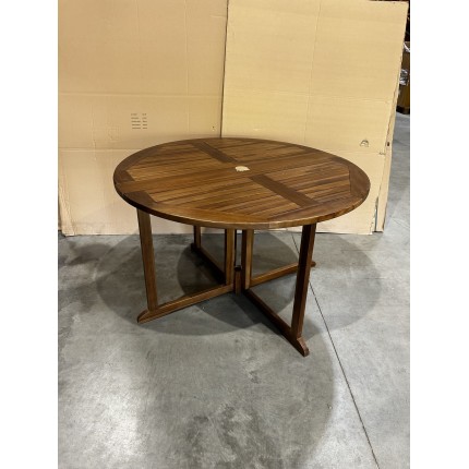 MAEVA Garden Table for 4/5 People - Round Table with Butterfly Leaves