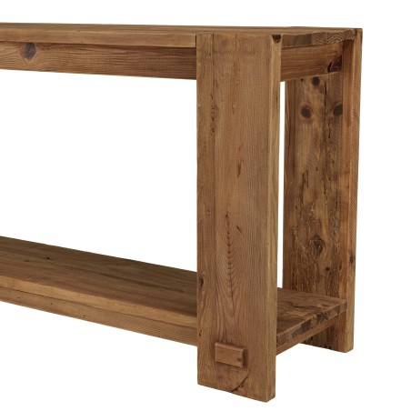 Wooden console table 150x40cm recycled pine wood SANDY