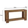 Wooden console table 150x40cm recycled pine wood SANDY