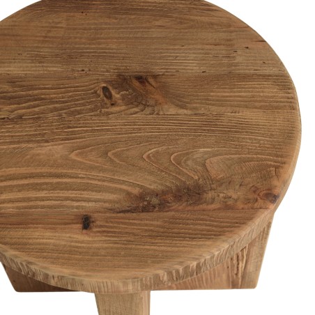 Tabouret rond 40x40cm bois Pin recyclé SANDY