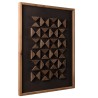 Wall decoration 62x82cm geometric patterns Recycled pine SANDY