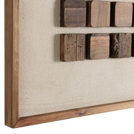 Recycled pine wall decoration - geometric patterns 62x62cm