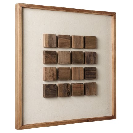 Recycled pine wall decoration - geometric patterns 62x62cm